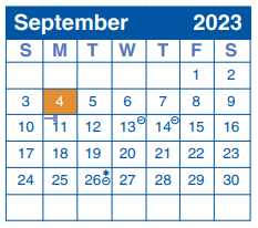 District School Academic Calendar for Alter Middle for September 2023