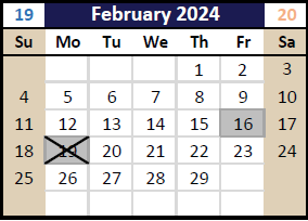 District School Academic Calendar for Northview Elementary for February 2024