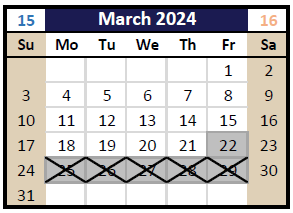 District School Academic Calendar for Northview Elementary for March 2024