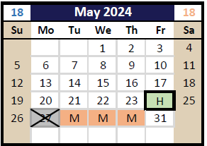 District School Academic Calendar for Northview Elementary for May 2024