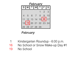 District School Academic Calendar for Dubois Middle School for February 2024