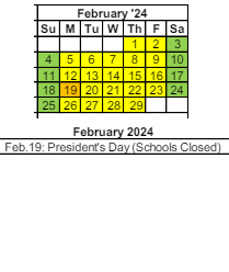 District School Academic Calendar for Ossian Elementary for February 2024