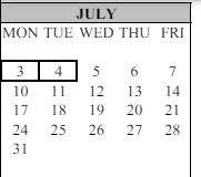 District School Academic Calendar for Crystal Springs Elementary for July 2023