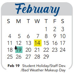District School Academic Calendar for Clark High School for February 2024