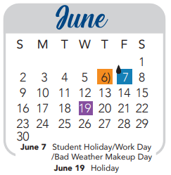 District School Academic Calendar for Clark High School for June 2024