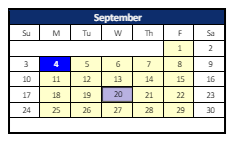 District School Academic Calendar for Maple Creek Middle Sch for September 2023