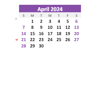 District School Academic Calendar for Howard Elementary School for April 2024