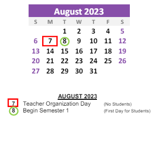 District School Academic Calendar for Howard Elementary School for August 2023