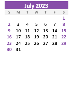 District School Academic Calendar for Howard Elementary School for July 2023