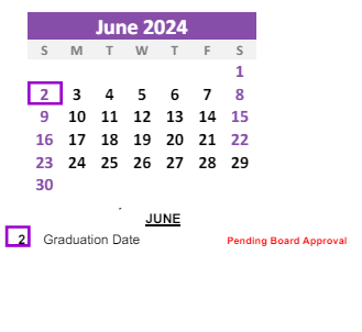 District School Academic Calendar for Howard Elementary School for June 2024