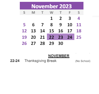 District School Academic Calendar for Howard Elementary School for November 2023