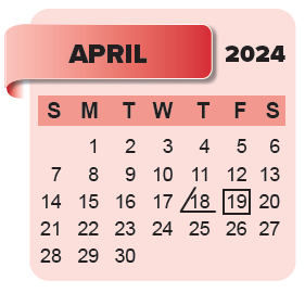 District School Academic Calendar for Ravenwood Elementary for April 2024