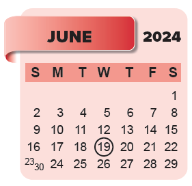 District School Academic Calendar for Ravenwood Elementary for June 2024