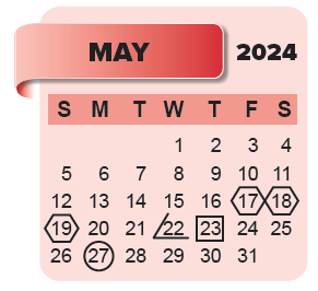 District School Academic Calendar for Ravenwood Elementary for May 2024