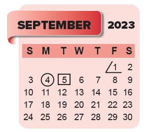 District School Academic Calendar for Ravenwood Elementary for September 2023