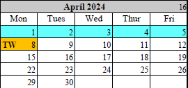 District School Academic Calendar for Kenwood Station Elementary School for April 2024