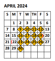 District School Academic Calendar for Reed Mock Elementary for April 2024