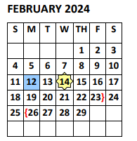 District School Academic Calendar for Austin Junior High for February 2024