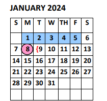 District School Academic Calendar for Alamo Middle for January 2024