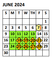 District School Academic Calendar for Yzaguirre Middle School for June 2024