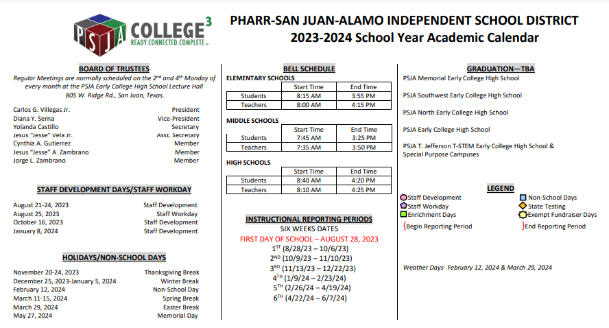 District School Academic Calendar Key for Buell Central High School