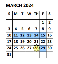 District School Academic Calendar for Arnold Elementary for March 2024