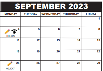 District School Academic Calendar for Jupiter Elementary School for September 2023