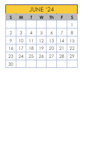 District School Academic Calendar for Ideal Alternative Ed Program for June 2024