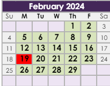District School Academic Calendar for Dag Hammarskjold Elementary School for February 2024