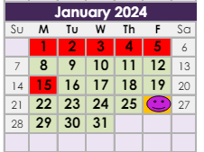 District School Academic Calendar for Dag Hammarskjold Elementary School for January 2024