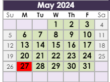District School Academic Calendar for Dag Hammarskjold Elementary School for May 2024