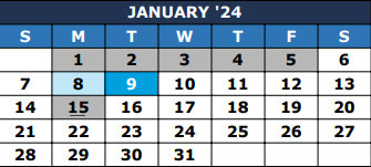 District School Academic Calendar for The Summit Intermediate for January 2024