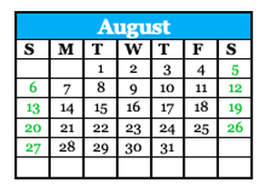 District School Academic Calendar for Gautier Elementary School for August 2023