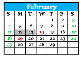 District School Academic Calendar for Gautier Elementary School for February 2024