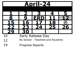 District School Academic Calendar for Wesley Chapel Elementary School for April 2024