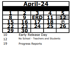 District School Academic Calendar for Sand Pine Elementary School for April 2024