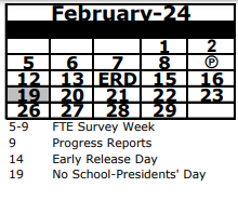 District School Academic Calendar for Seven Oaks Elementary School for February 2024