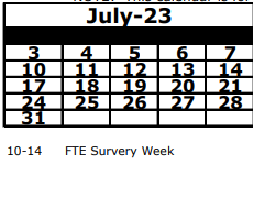 District School Academic Calendar for Mandala Treatment Center for July 2023
