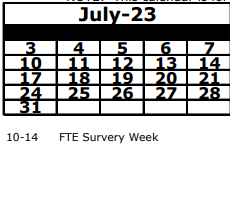 District School Academic Calendar for Woodland Elementary School for July 2023