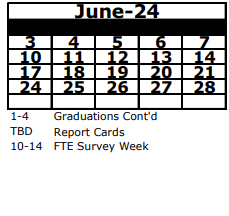 District School Academic Calendar for Gulf High Adult Education for June 2024