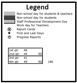 District School Academic Calendar Legend for James M. Marlowe Elementary School