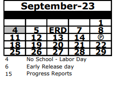 District School Academic Calendar for Adult Education/moore Mickens for September 2023