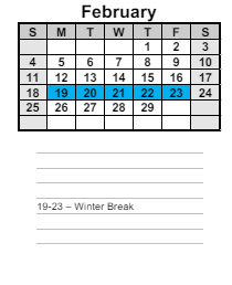 District School Academic Calendar for Lena Mae Moses Middle School for February 2024