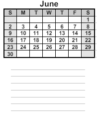 District School Academic Calendar for New Georgia Elementary School for June 2024