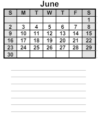 District School Academic Calendar for Lena Mae Moses Middle School for June 2024