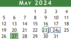 District School Academic Calendar for Magnolia Elementary for May 2024