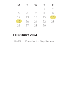 District School Academic Calendar for Meadow's Edge Elementary Sch for February 2024
