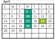 District School Academic Calendar for Desert Palms Elementary School for April 2024