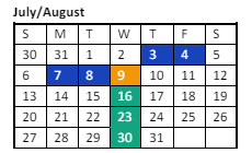 District School Academic Calendar for Desert Palms Elementary School for August 2023