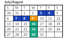 District School Academic Calendar for Desert Palms Elementary School for July 2023